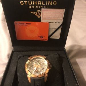 Stuhrling rose gold men’s rose gold watch